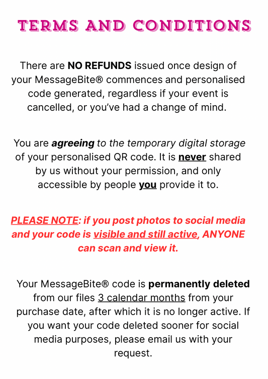 TERMS AND CONDITIONS